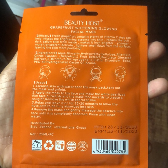 Grapefruit whitening glowing facial mask - Picture 2 of 2